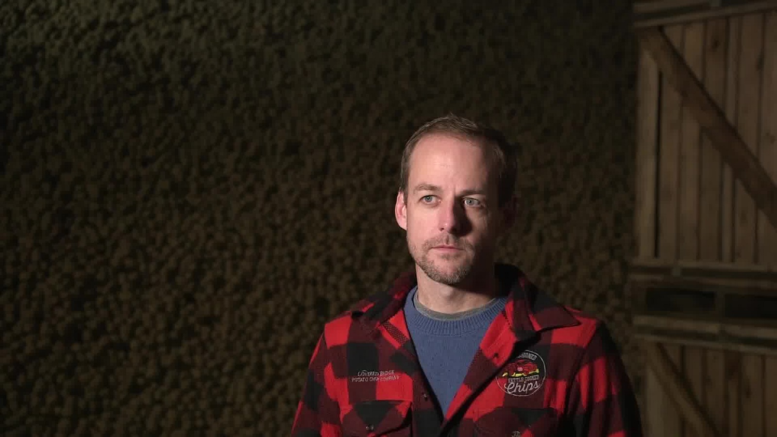potato farmer in storage room